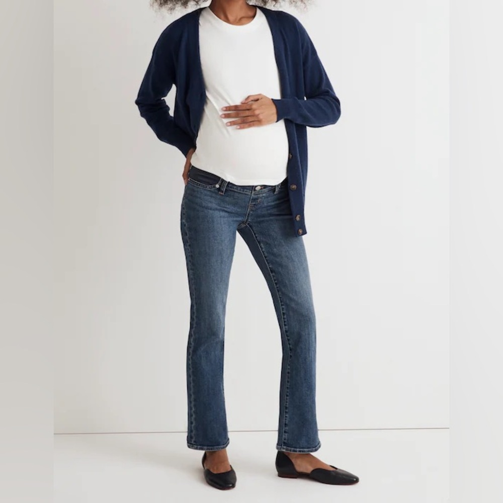 Madewell Maternity Side Panel Kick Out Crop Jeans 32 Arlen NWT $158